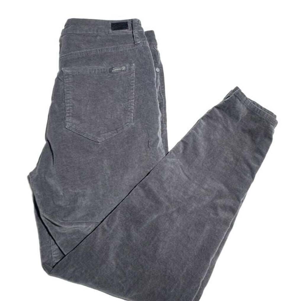 Seven7 Women's Gray Corduroy Straight Leg Pants Size 12